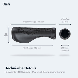 AARON Comfy Fahrradgriffe - Ergonomisch - Schwarz