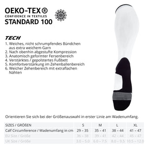 ONIC GEAR Sport Kompressionsstrümpfe - Damen & Herren - Weiß