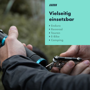 AARON Tool 20 in 1 Multitool - Fahrrad Multifunktionswerkzeug - Grün