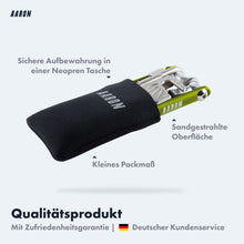 Laden Sie das Bild in den Galerie-Viewer, AARON Tool 20 in 1 Multitool - Fahrrad Multifunktionswerkzeug - Grün