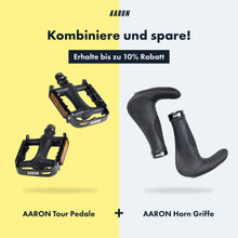 Laden Sie das Bild in den Galerie-Viewer, AARON Tour Fahrradpedale mit Reflektoren - Aluminium - Schwarz
